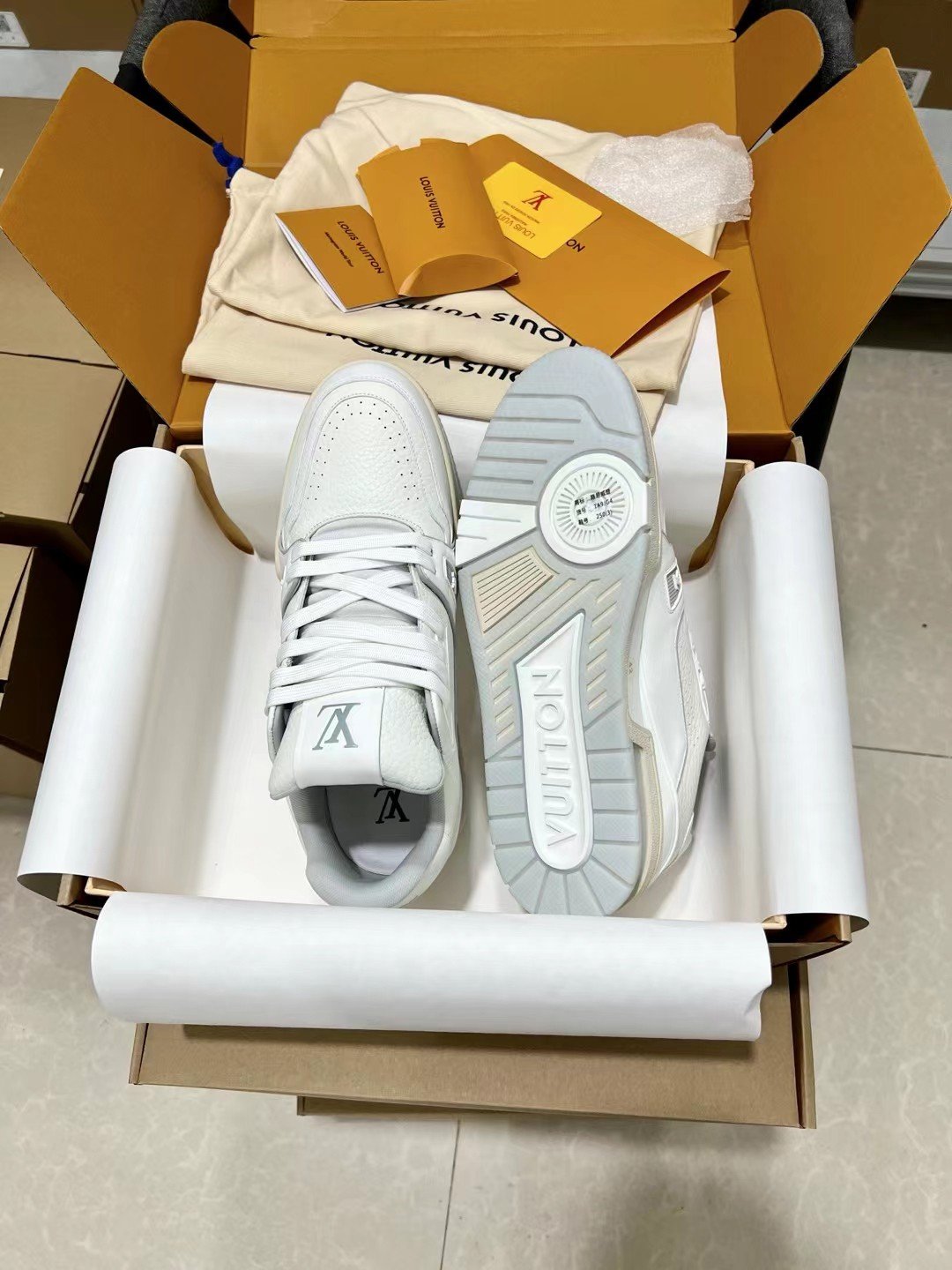 Louis Vuitton Chunky Trainer Sneakers – All White - Image 2