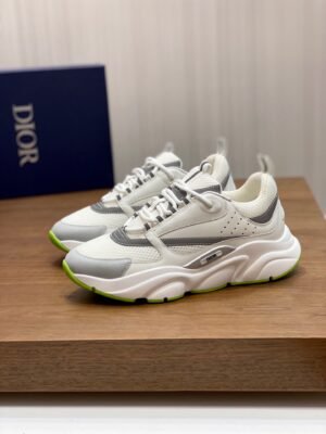 Dior B22 Chunky Sneakers – White & Grey