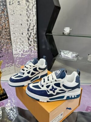 Louis Vuitton Chunky Trainer Sneakers – Navy & White