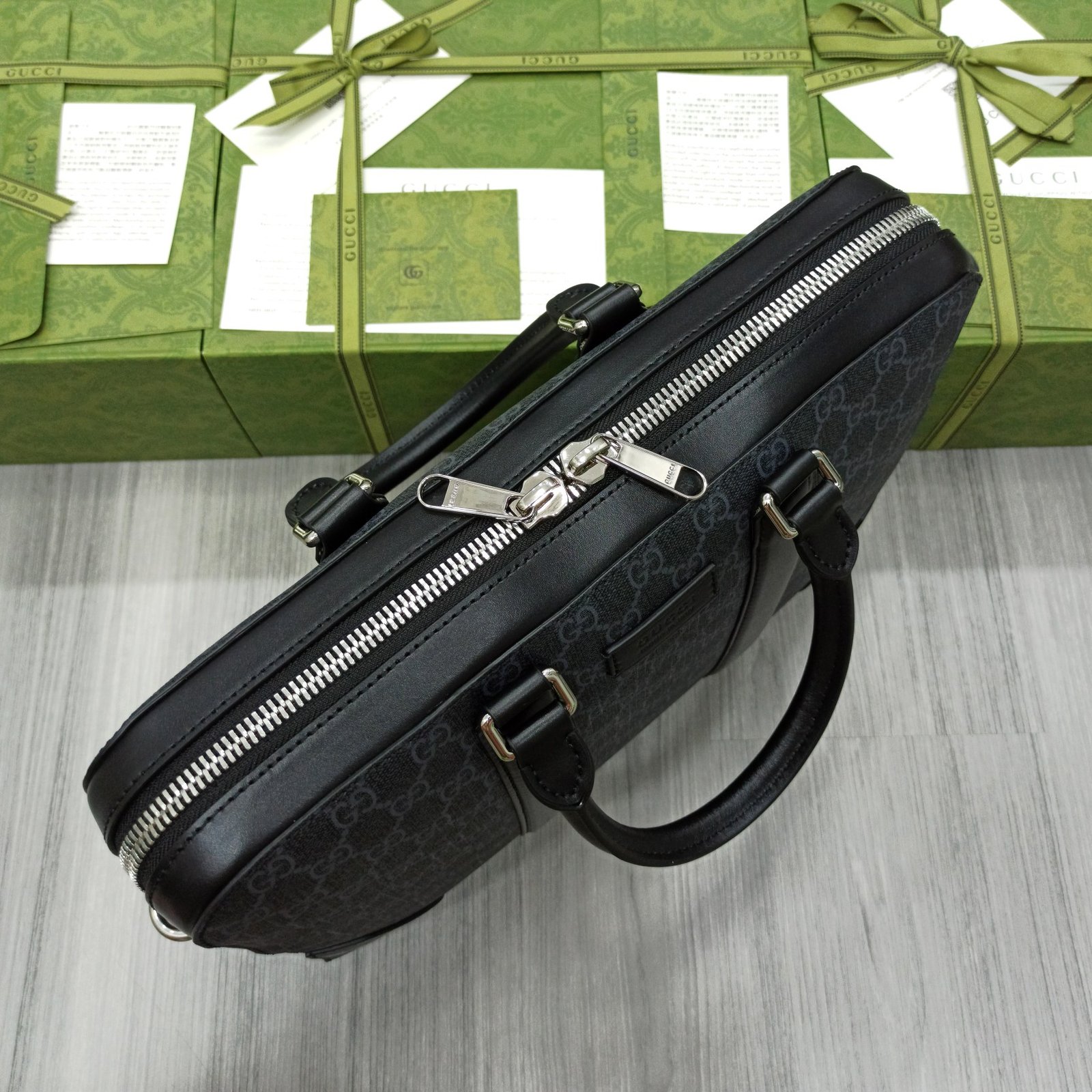 Gucci Classic Leather Briefcase (Original Quality) - Image 7
