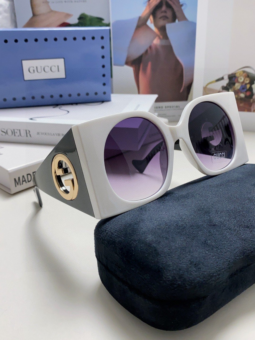 Gucci Bow-Knot Oversized Sunglasses GG1254S - Image 4