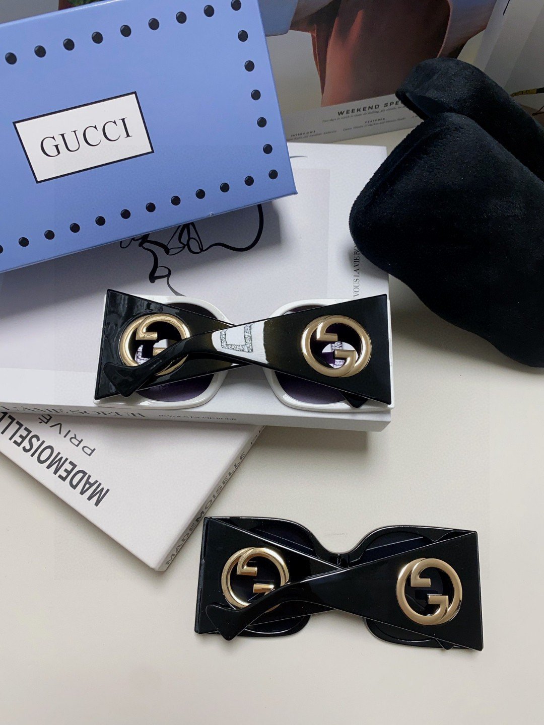 Gucci Bow-Knot Oversized Sunglasses GG1254S - Image 3