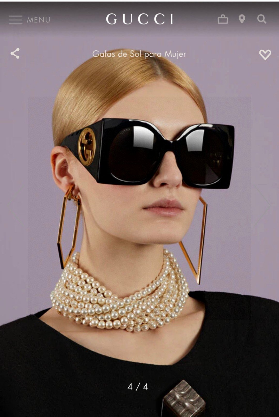 Gucci Oversized Square Sunglasses with GG Emblem