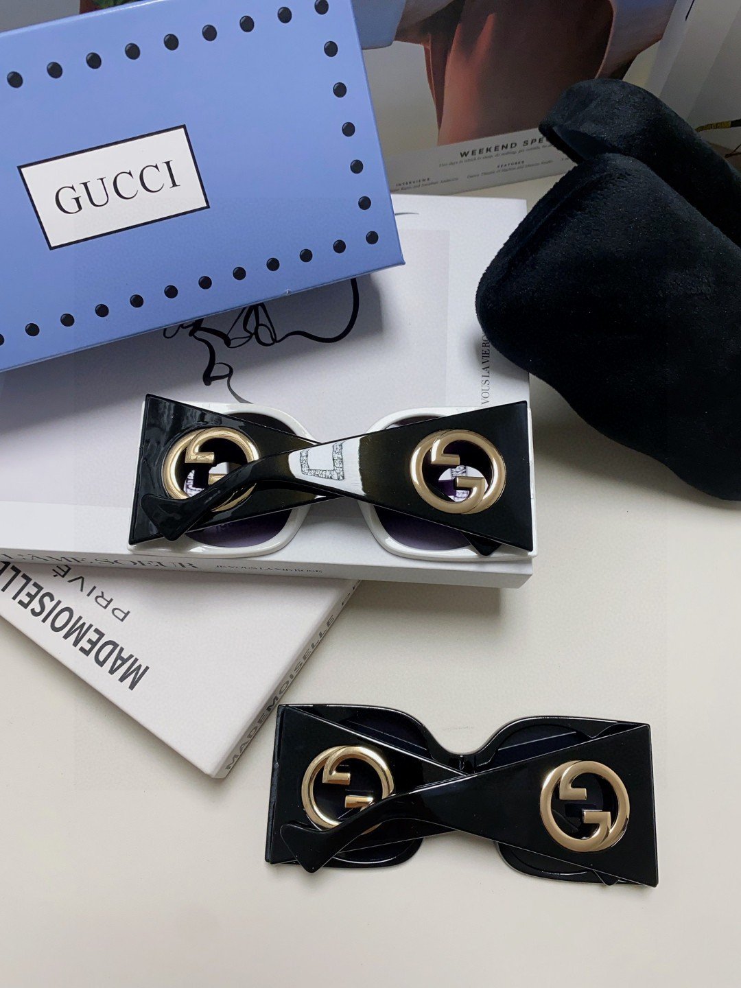 Gucci Oversized Square Sunglasses with GG Emblem - Image 3