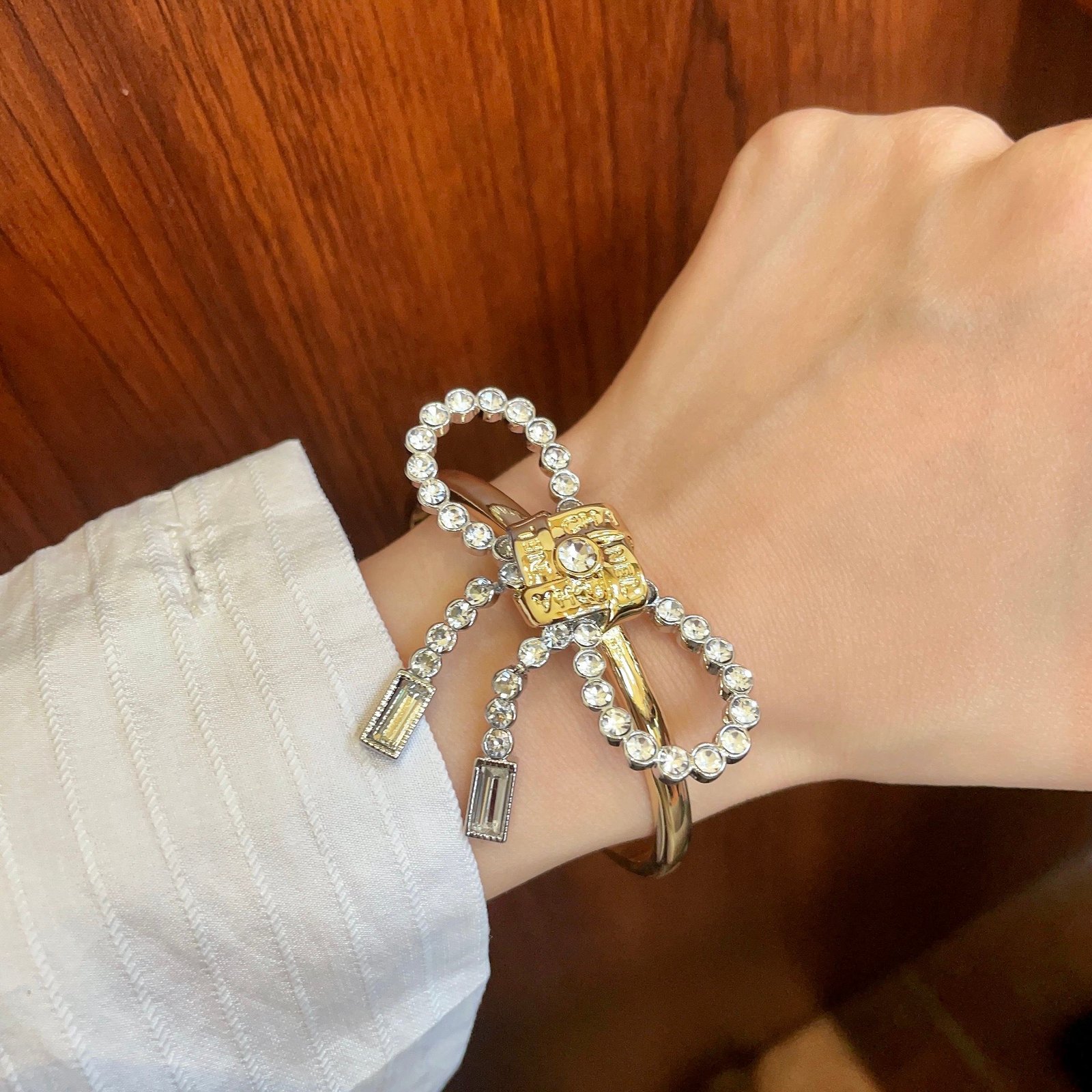 Chanel Bow and Letter Bracelet - Image 9