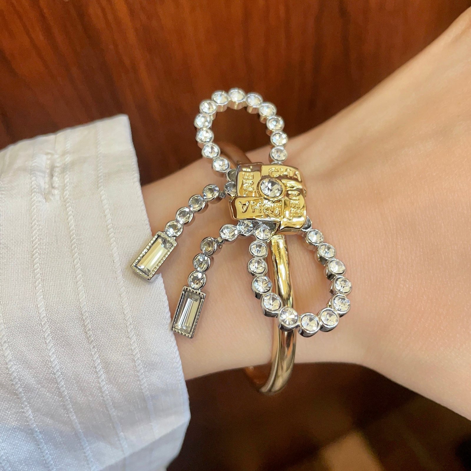 Chanel Bow and Letter Bracelet
