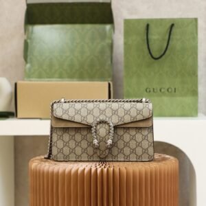 Gucci Dionysus Small Shoulder Bag – GG Supreme (Crystal Buckle)