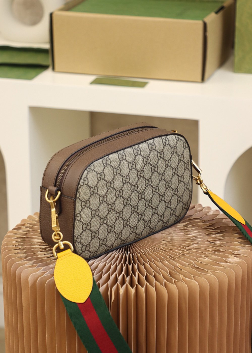 Gucci Ophidia GG Small Camera Bag – Brown - Image 6