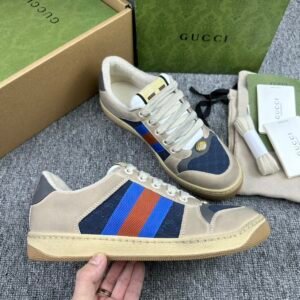 Gucci Screener Series Distressed Sneakers – Blue/Grey