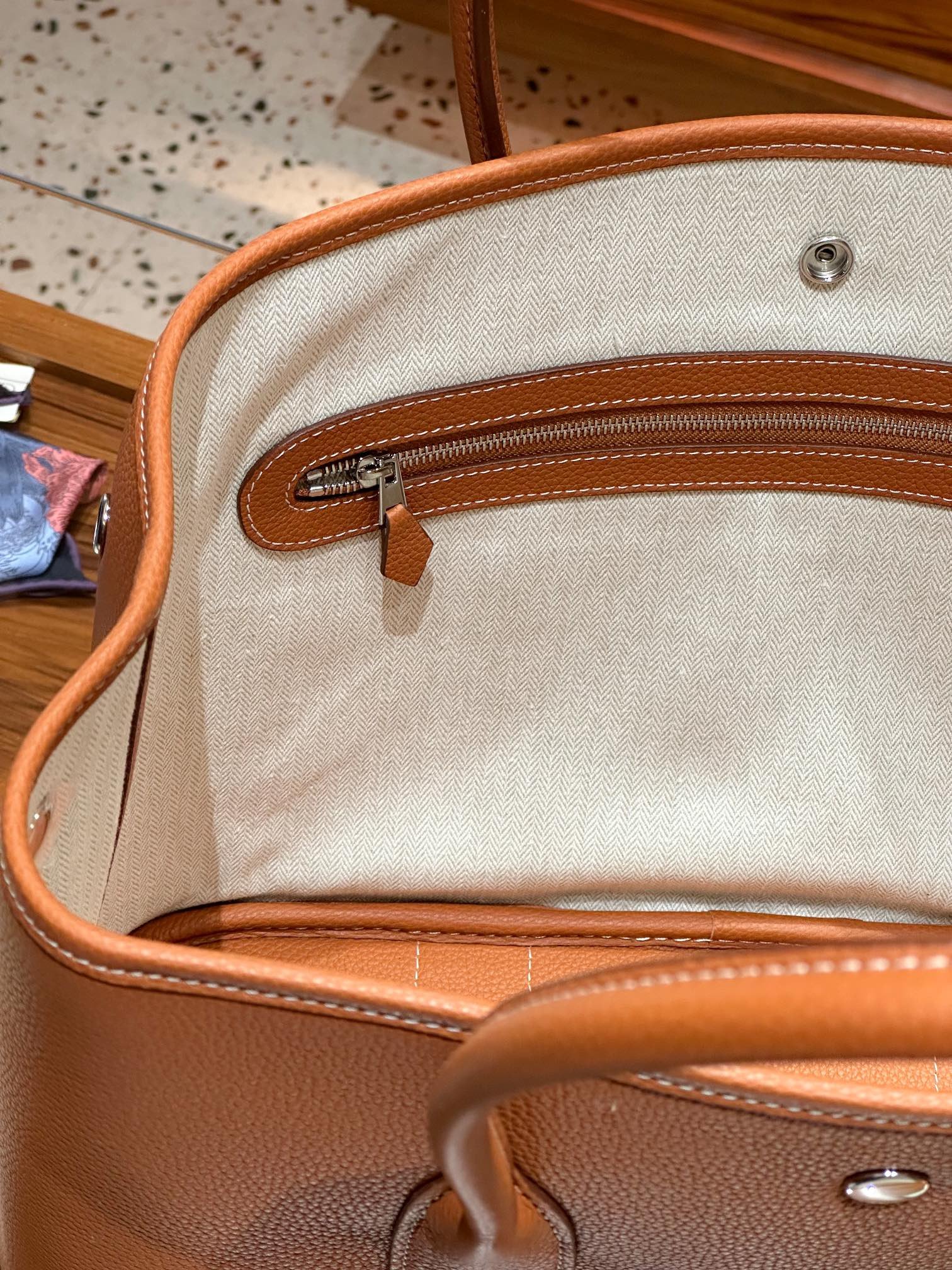 Hermès Garden Party 30 – Golden Brown (Togo Leather) - Image 3