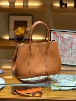 Hermès Garden Party 30 – Golden Brown (Togo Leather)