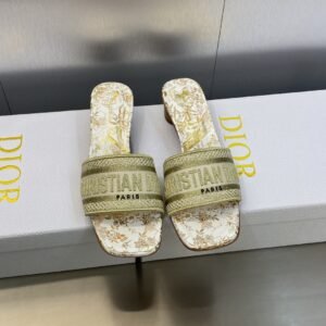 Dior DWAY Embroidered Slide Sandals
