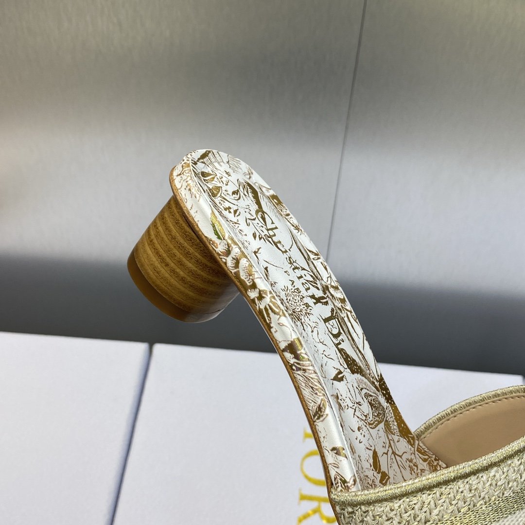 Dior DWAY Embroidered Slide Sandals - Image 3