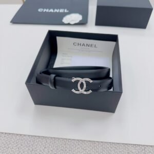 Chanel CC Logo 20mm Reversible Belt – Black Calfskin Leather