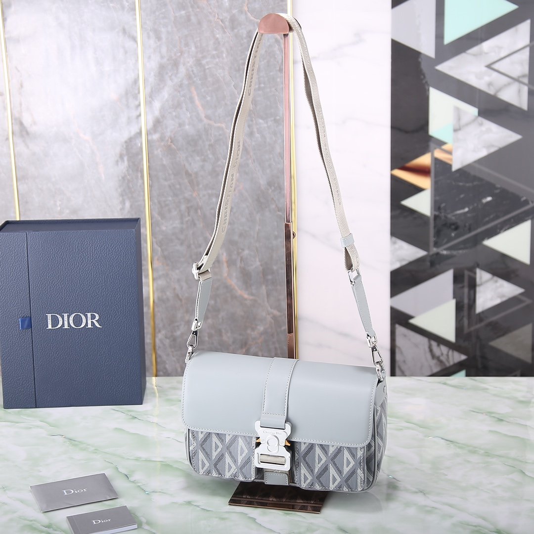 Dior Hit The Road Bag – Grey CD Diamond Canvas - Image 7