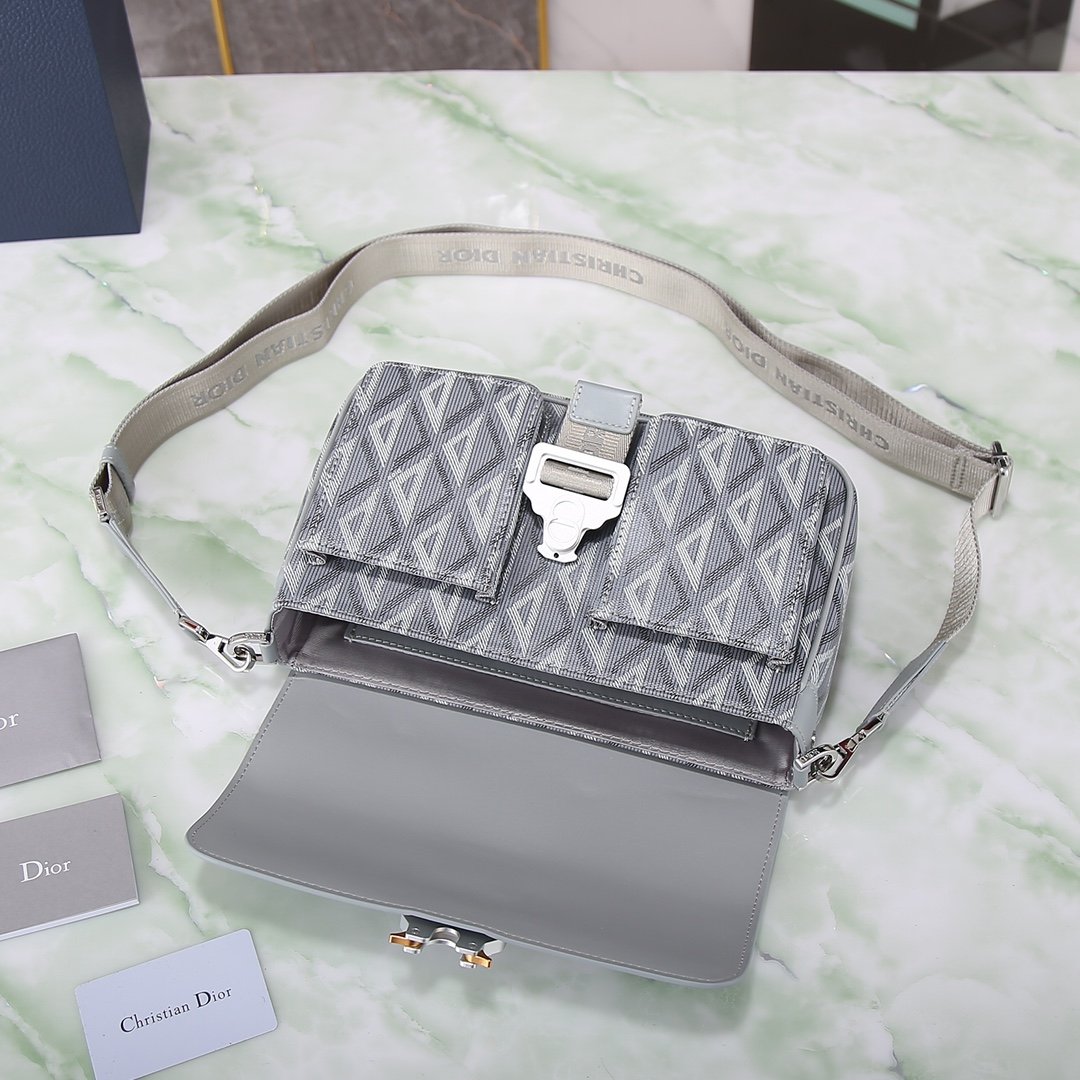 Dior Hit The Road Bag – Grey CD Diamond Canvas - Image 5