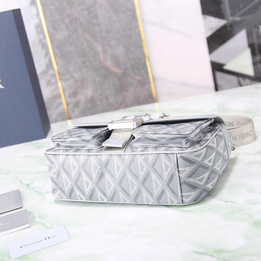 Dior Hit The Road Bag – Grey CD Diamond Canvas - Image 6
