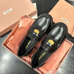 Miu Miu Coin Leather Loafers