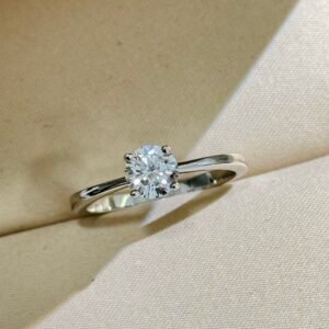 Classic Four-Prong Solitaire Diamond Ring