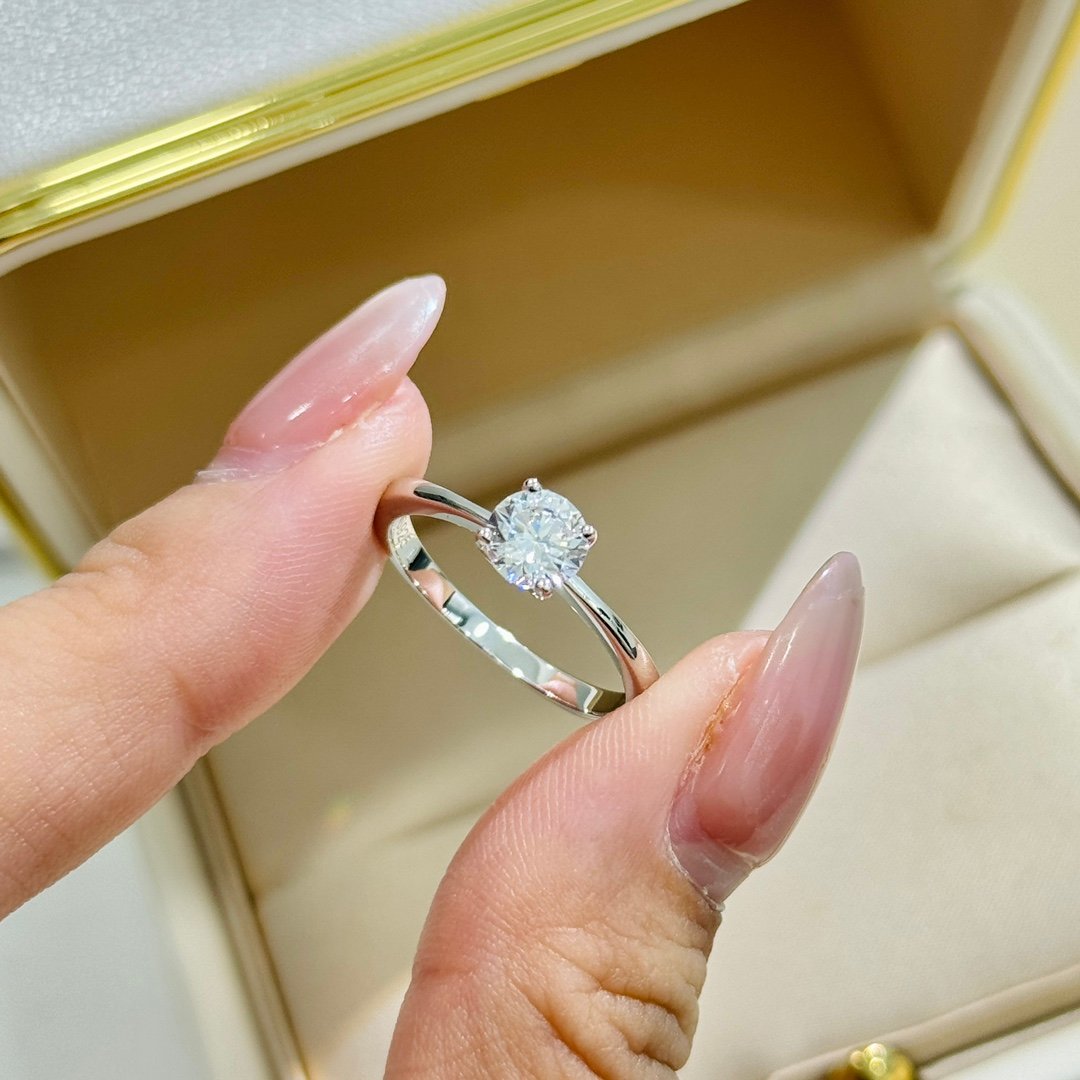 Classic Four-Prong Solitaire Diamond Ring - Image 6