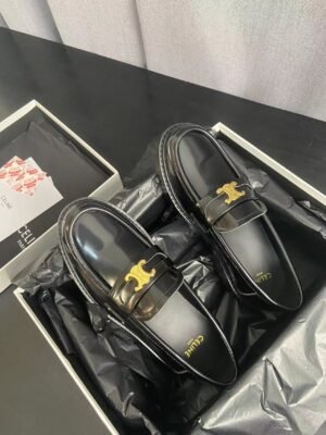 CELINE Triomphe Leather Loafers