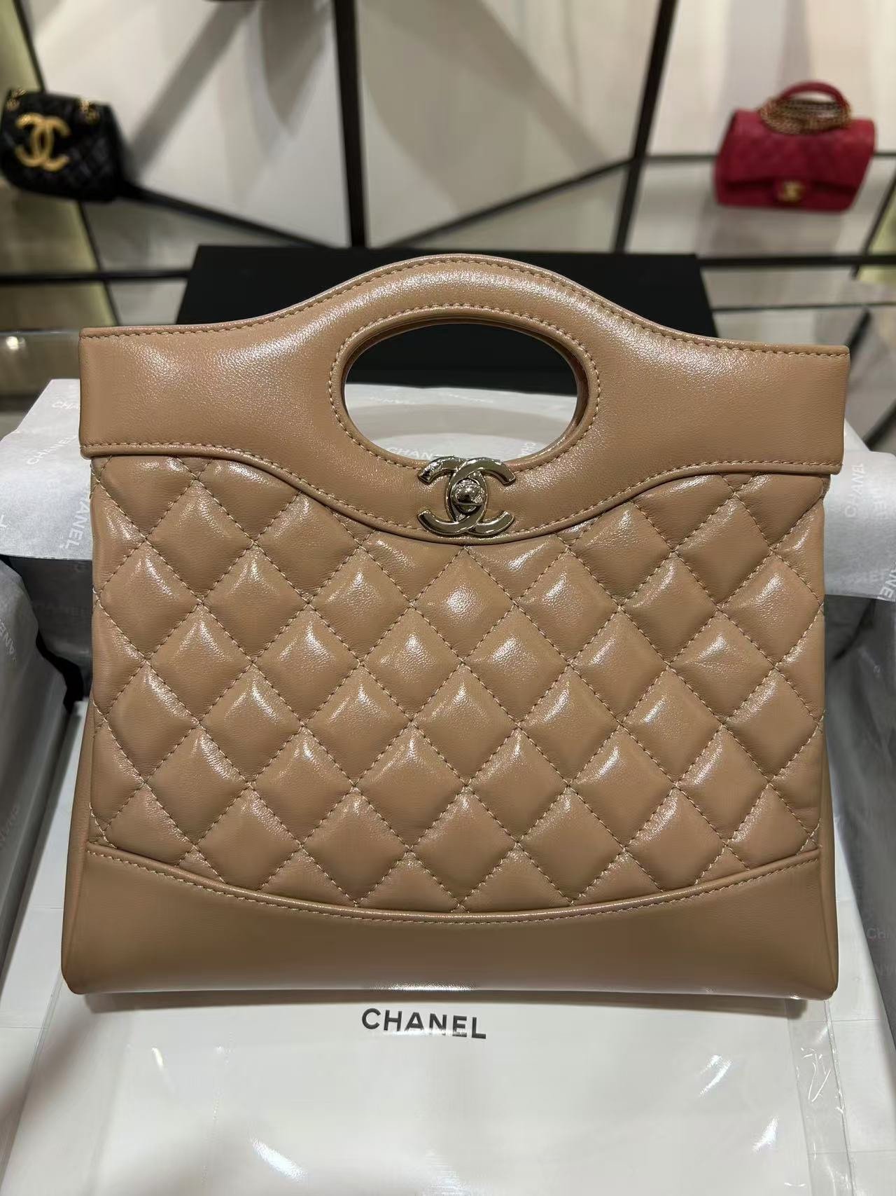 Chanel Quilted Tote – Beige - Image 2