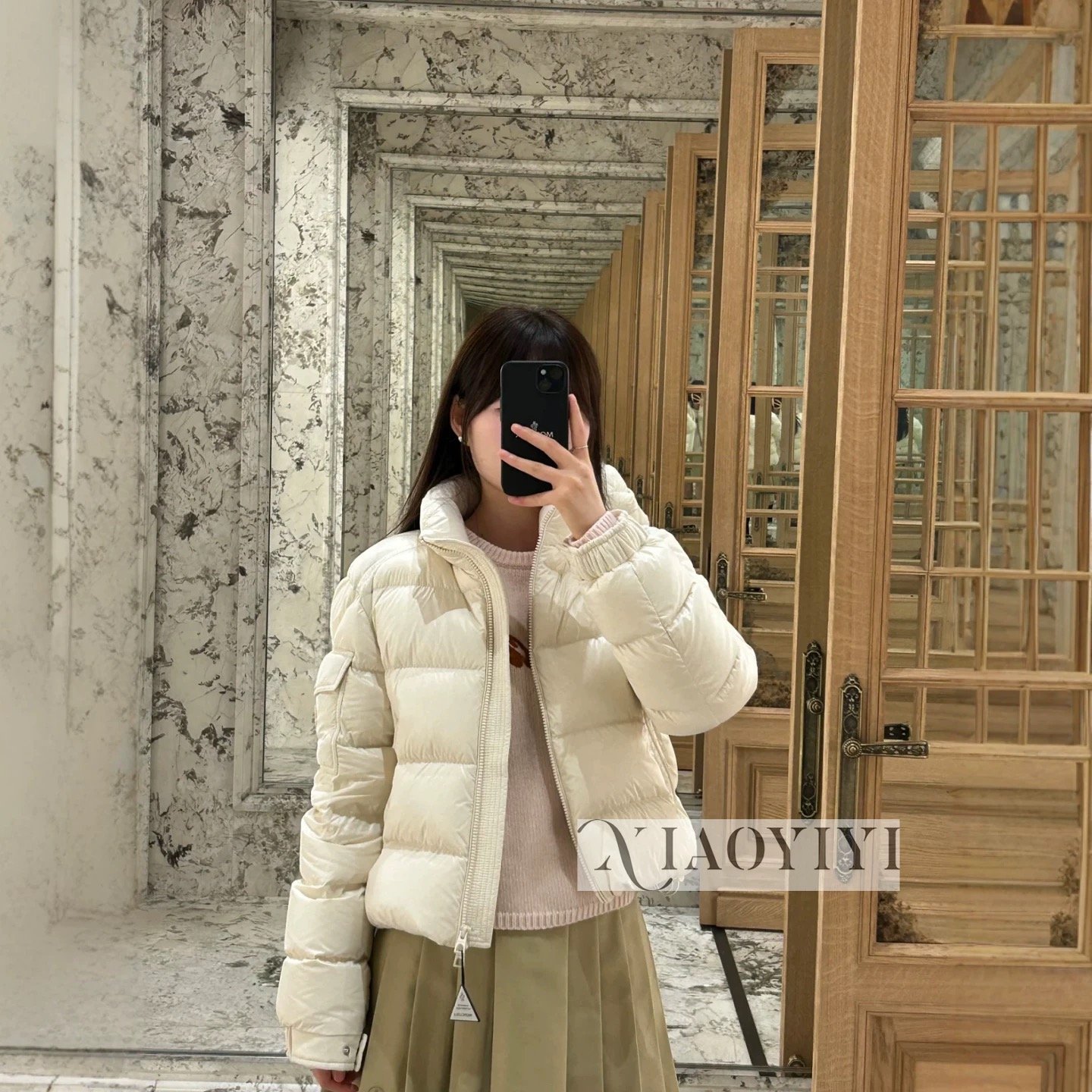 Moncler Short Down Jacket – Pink - Image 3