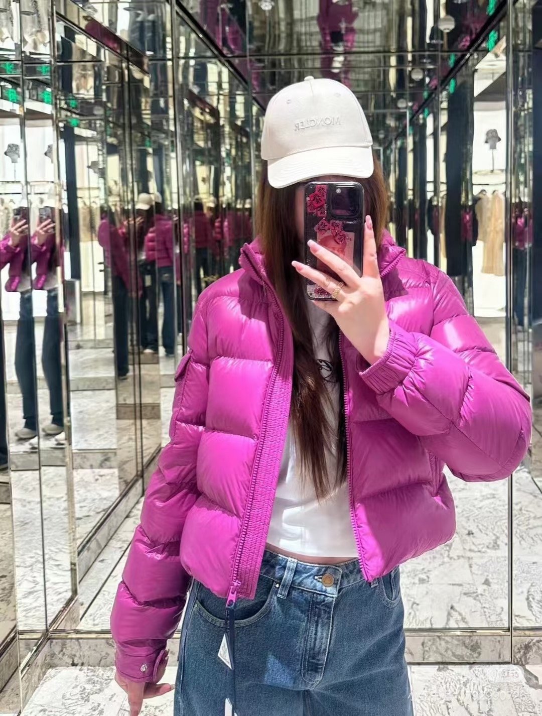 Moncler Short Down Jacket – Pink