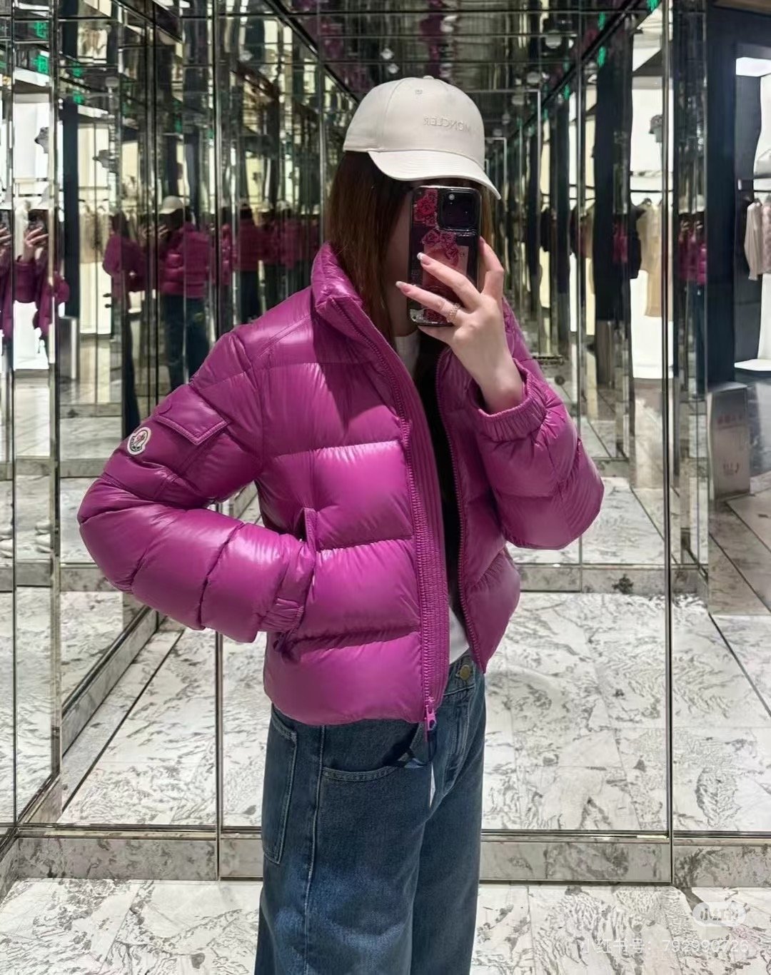 Moncler Short Down Jacket – Pink - Image 5