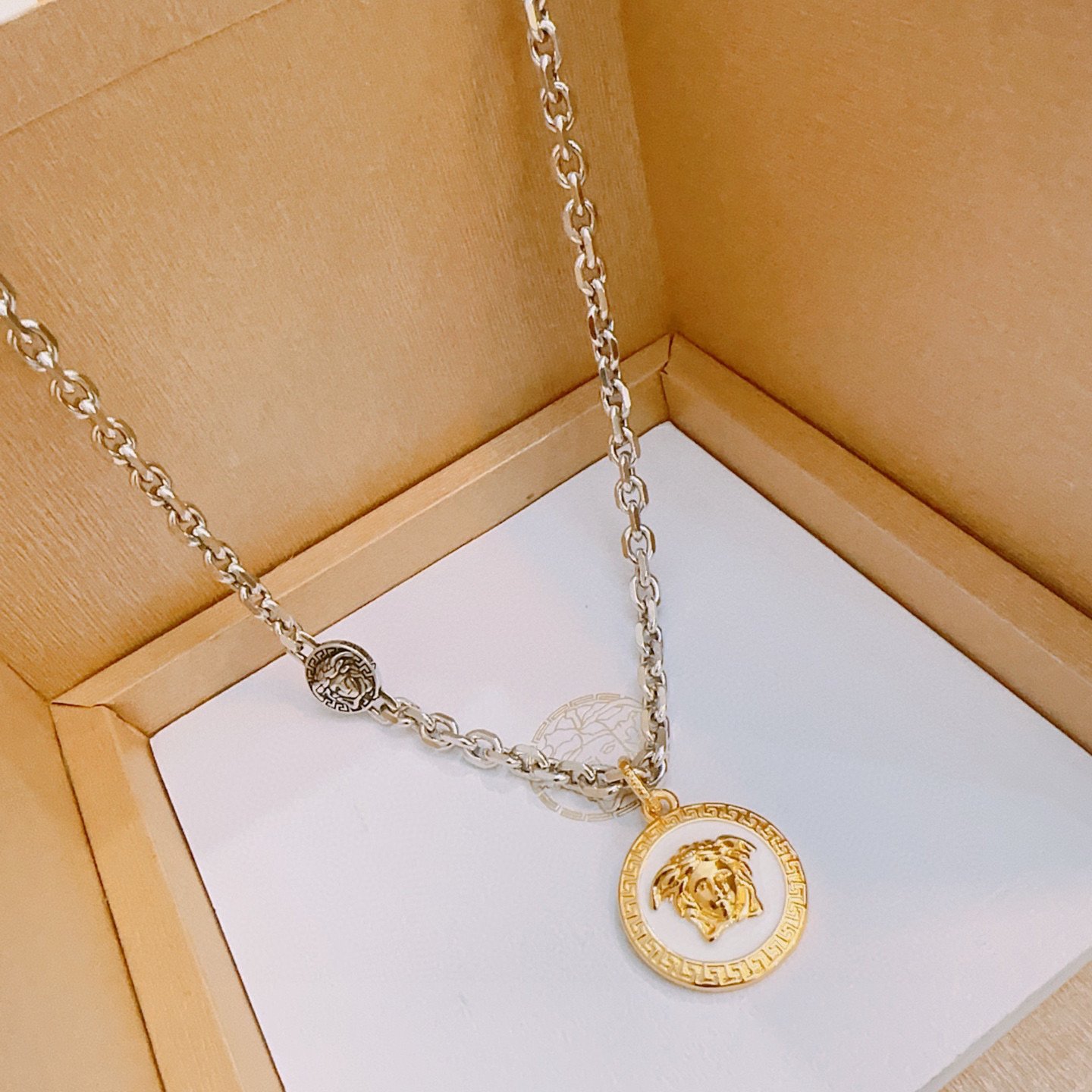 Versace Medusa Pendant Necklace - Image 5