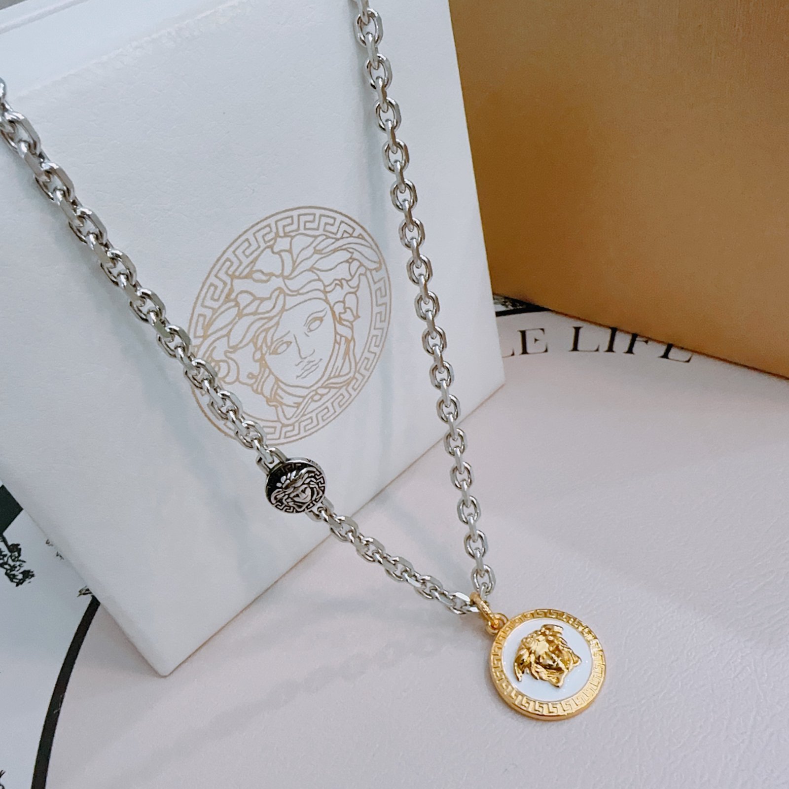 Versace Medusa Pendant Necklace - Image 3
