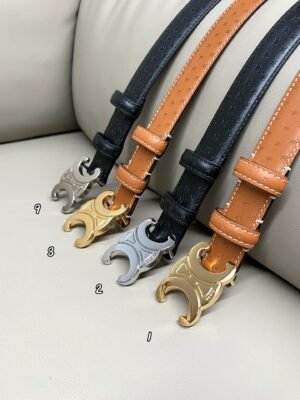 Celine Triomphe Women’s Belt – Embossed Leather (2.5 cm)