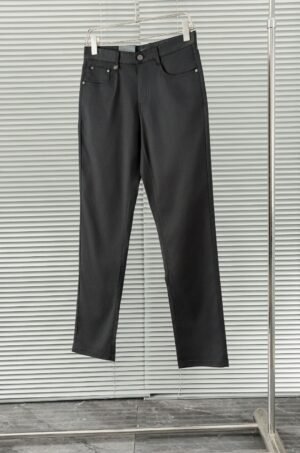 Hermès 25SS Luxury Custom Casual Trousers – Deep Charcoal Edition