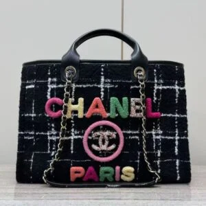 Chanel Tweed Tote – Black Multicolor